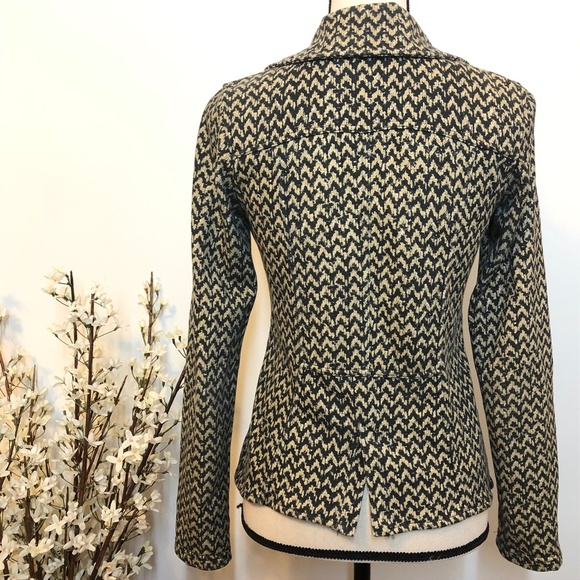 Hurley Casual Blazer Chevron Print Black & Tan - Picture 2 of 8